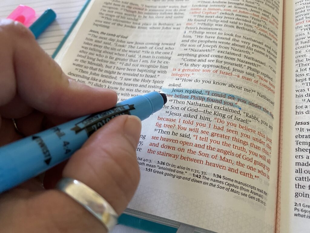 highlighting scripture
