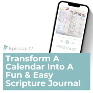 repurpose calendar into a scripture journal