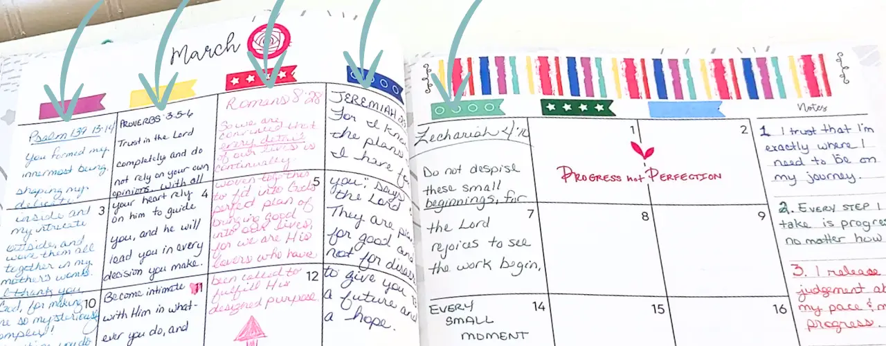 Scripture Calendar Verses